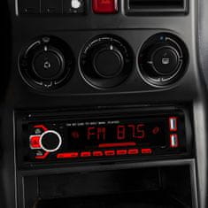 Dexxer 1DIN 12V RGB LCD FM auto radio 4x60W 2x USB Bluetooth SD + daljinski
