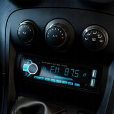 Dexxer 1DIN 12V RGB LCD FM auto radio 4x60W 2x USB Bluetooth SD + daljinski
