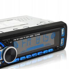 Dexxer 1DIN 12V RGB LCD FM auto radio 4x60W 2x USB Bluetooth SD + daljinski