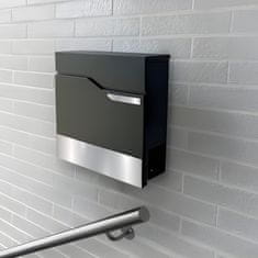 Dexxer Moderan poštanski sandučić s utorom za novine antracit + nehrđajući čelik X9