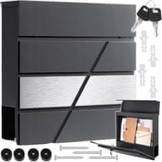 Dexxer Moderan poštanski sandučić s utorom za novine antracit + nehrđajući čelik X3