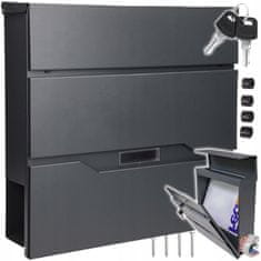 Dexxer Moderan poštanski sandučić s utorom za novine antracit X2