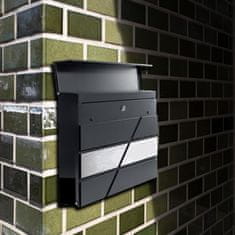 Dexxer Moderan poštanski sandučić s utorom za novine antracit + nehrđajući čelik X3