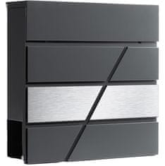 Dexxer Moderan poštanski sandučić s utorom za novine antracit + nehrđajući čelik X3