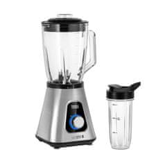 Teesa Električni blender i mikser od nehrđajućeg čelika od 1300 W 1500 ml + boca od 600 ml