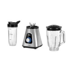 Teesa Električni blender i mikser od nehrđajućeg čelika od 1300 W 1500 ml + boca od 600 ml