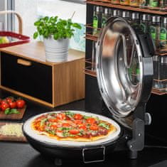 Teesa 1200W kamena pizza 32 cm do 400 ° C + 2 Vrhovni reket