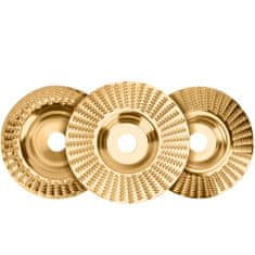 Dexxer Set od 3 brusne ploče za poliranje drva 100mm volfram karbid