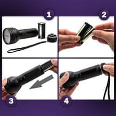 Dexxer Alu. 51 UV LED ručna lampa crna