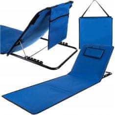 Malatec Oxford prostirka za plažu sa podesivim naslonom + jastuk 150x50cm