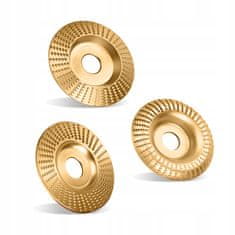 Dexxer Set od 3 brusne ploče za poliranje drva 100mm volfram karbid