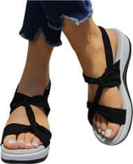 VIVVA® Ženske anatomske sandale za ispravljanje čukljeva, udobne, ljetne | AMALFI (crna, 37/38)