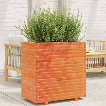 Vidaxl Vrtna žardinjera od voska smeđa 70x40x72 cm masivno borovo drvo