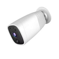 BOT Pametna vanjska IP/WiFi kamera na baterije A7 bijela