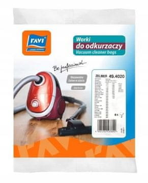 Ravi Netkane vrećice za usisavač, 4 komada, Zelmer 49.4020
