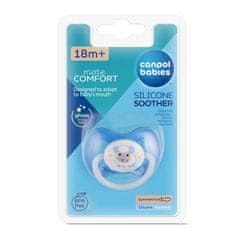 Canpol babies silikonska simetrična duda Bunny&Company, 18m+, plava