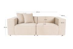 Atelier Del Sofa Dvosjed, Lora 2 Seater - Peach