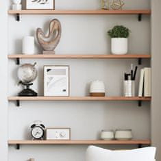 Vidaxl Zidna polica svjetlosmeđa 80 x 10 x 2 cm od obrađene hrastovine