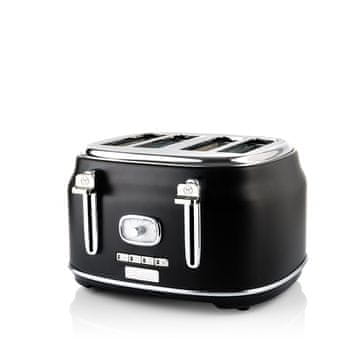 Westinghouse Retro Black 4 Slice toster