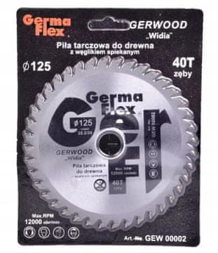 Germa Flex Disk za rezanje drva 125x22,2 mm 40t karbid