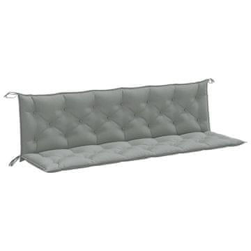 Vidaxl Jastuci za vrtnu klupu 2 kom svjetlosivi 200x50x7 cm tkanine