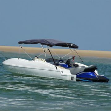 Vidaxl Bimini tenda s mrežastim stijenkama, 4 luka, 243 x (200-213) x 137 cm
