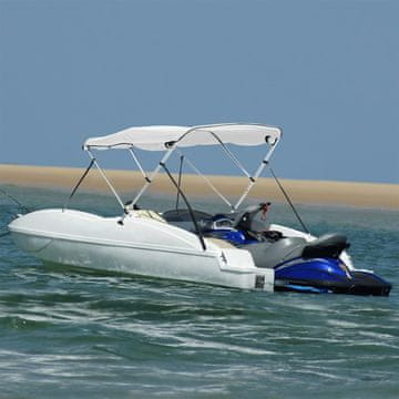 Vidaxl Bimini tenda s bočnim stijenkama, 3 luka, 183 x (170-182) x 137 cm