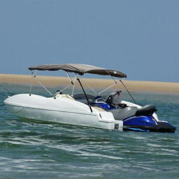 Vidaxl Bimini tenda s mrežastim stijenkama, 3 luka, 183 x (185-198) x 137 cm