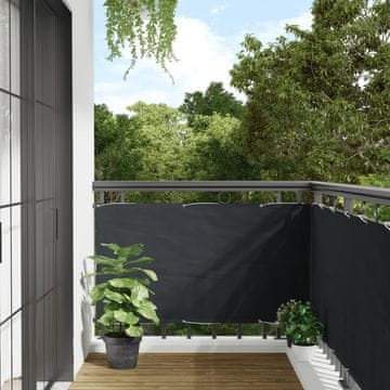 Vidaxl Balkonska tenda, antracit, 600x75 cm, PVC