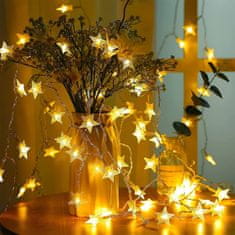 HOME & MARKER® LED traka, 6 m, u obliku zvijezda, dekorativna svjetla, vodootporna, za djecu i spavaću sobu | STARYGLOW