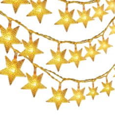HOME & MARKER® LED traka, 6 m, u obliku zvijezda, dekorativna svjetla, vodootporna, za djecu i spavaću sobu | STARYGLOW