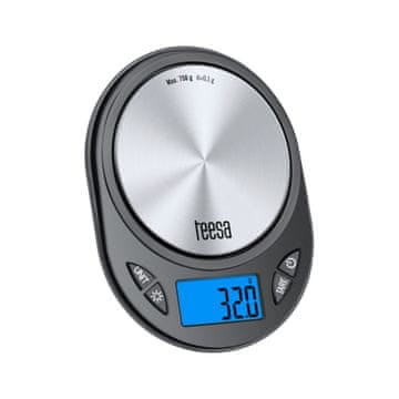 Teesa Digitalna mini LCD vaga za nakit osvijetljena 0,1-750g
