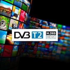 Krüger&Matz Univerzalni TV dekoder DVB-T2 prijemnik H.265 HEVC USB + Remote