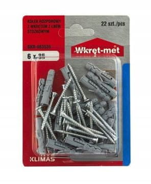 Wkret-Met Univerzalni ekspanzijski tiplovi s vijcima 6x35mm 22 kom
