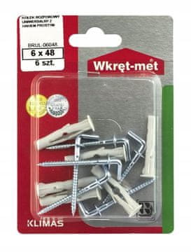 Wkret-Met Univerzalni tipli s ravnom kukom 6,0x35 mm 6 kom