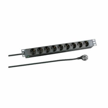 EFB razdjelnik za stalak 9x220V ALU 2m crni EK631DE.1