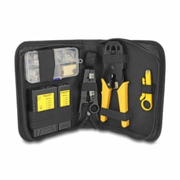 Delock mrežni tester + set alata od 3 dijela + konektori 86696