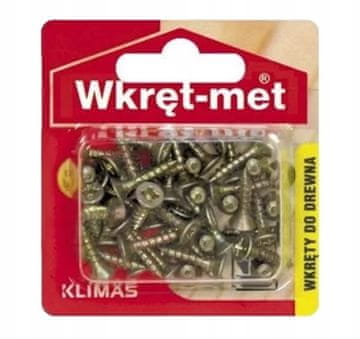 Wkret-Met Kaljeni vijci za drvo 4,5x16mm 40 kom PZ2 zlatni