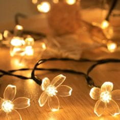 HOME & MARKER® Dekorativna LED rasvjeta na traci 3 m s cvjetnim motivom, žuta boja, za unutarnje ukrase | DAISYGLOW