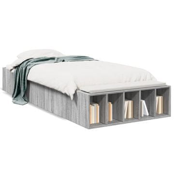 Vidaxl Okvir kreveta, sivi hrast sonoma, 100x200 cm, materijal na bazi drva