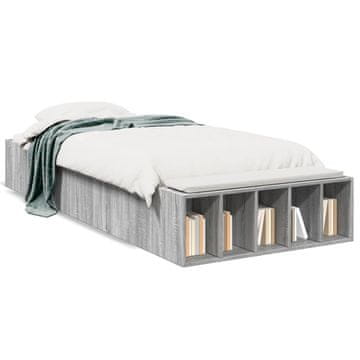 Vidaxl Okvir kreveta, sivi hrast sonoma, 90x190 cm, materijal na bazi drva