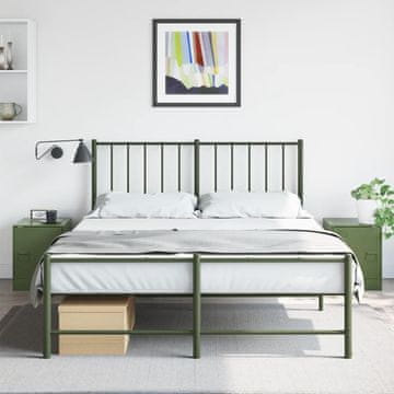 Vidaxl Noćni ormarići, set od 2, maslinasto zelena, 34,5 x 39 x 44 cm, čelik