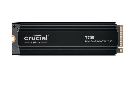Crucial T705 SSD disk, 2TB, PCIe Gen5, M.2 NVMe, sa hladnjakom (CT2000T705SSD5)