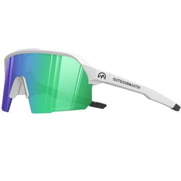 Outdoor master Sportske sunčane naočale Hawk HD Polarized, White/Revo Green Purple + prozirna leća