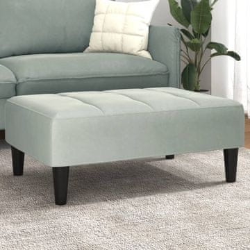 Vidaxl Tabure svijetlosiva 77x55x31 cm baršunasta