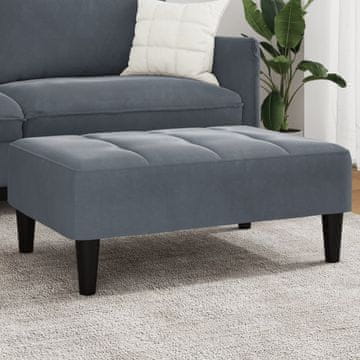 Vidaxl Tabure tamno sivi 77x55x31 cm baršun