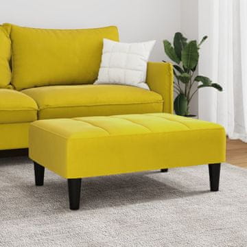 Vidaxl Tabure za noge žuti 77x55x31 cm baršun