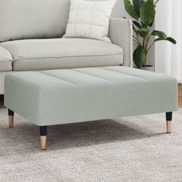 Vidaxl Tabure svijetlosiva 77x55x31 cm baršunasta