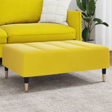 Vidaxl Tabure za noge žuti 77x55x31 cm baršun