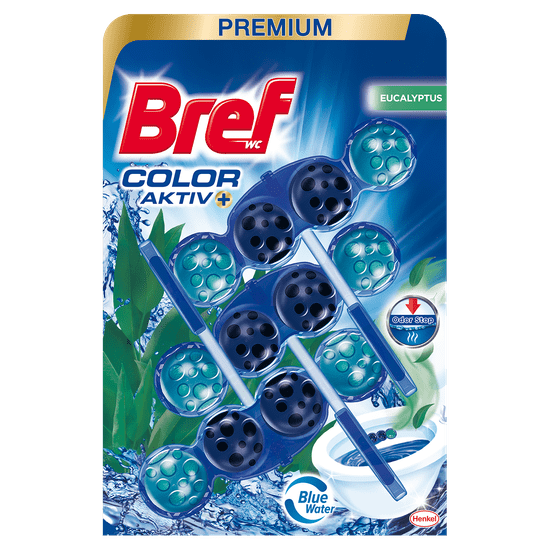 Bref sredstvo za čišćenje wc-a Blue Aktiv Eucalyptus, 3 x 50 g